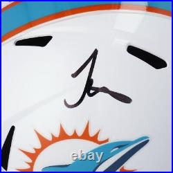 Tyreek Hill and Jaylen Waddle Miami Dolphins Autographed Riddell Replica Helmet