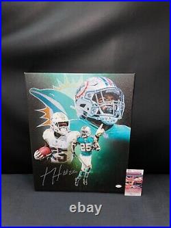 XAVIEN HOWARD MIAMI DOLPHINS SIGNED 16X20 CANVAS WRAPPED WithJSA COA