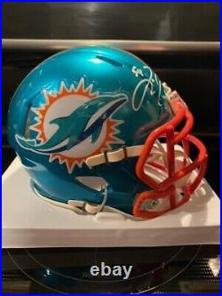 ZACH THOMAS Autographed Flash Miami Dolphins Mini Helmet JSA COA Auto HOF