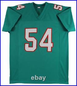 Zach Thomas Authentic Signed Teal Pro Style Jersey Autographed BAS Witnessed