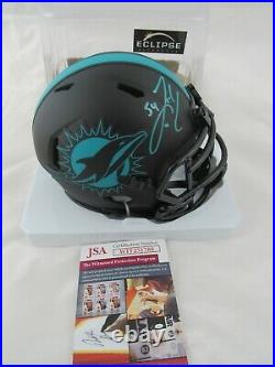 Zach Thomas Miami Dolphins Eclipse Mini Helmet Signed Autograph JSA
