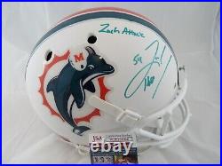 Zach Thomas Miami Dolphins Full Size Schutt Helmet Signed Autographed JSA