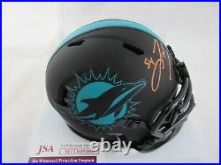 Zach Thomas Miami Dolphins Signed Autograph Eclipse Mini Helmet JSA