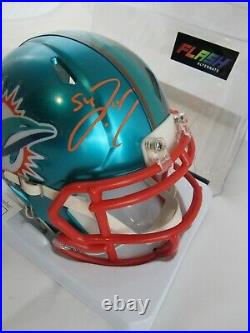 Zach Thomas Miami Dolphins Signed Autograph Flash Mini Helmet JSA