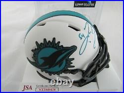 Zach Thomas Miami Dolphins Signed Autograph Lunar Eclipse Mini Helmet JSA