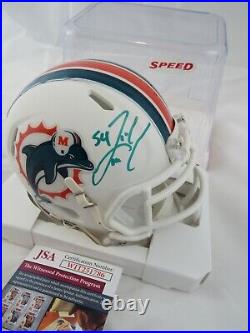 Zach Thomas Miami Dolphins Speed Mini Helmet Signed Autograph JSA