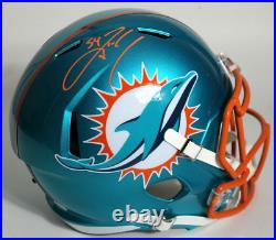 Zach Thomas Signed Dolphins Full Size Speed Flash Replica Helmet JSA