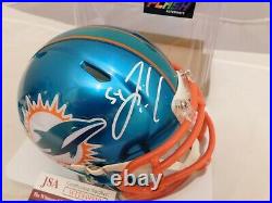 Zach Thomas Signed Miami Dolphins Flash Mini Helmet JSA COA